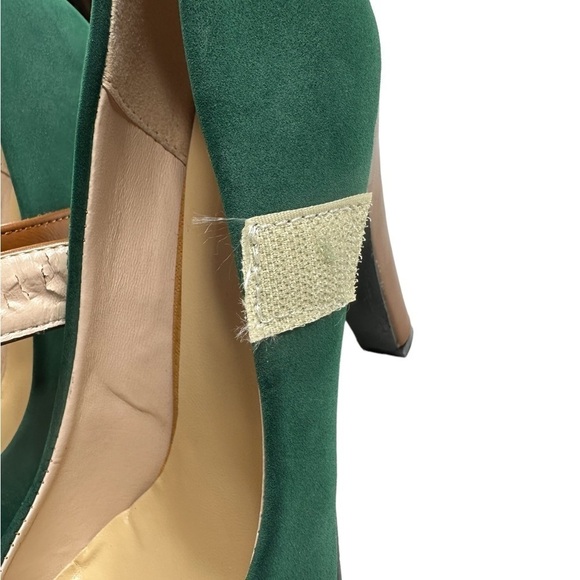 Women's green Round Toe Platform Pumps Chunky High Heel Buckle size US 6 - Picture 5 of 12